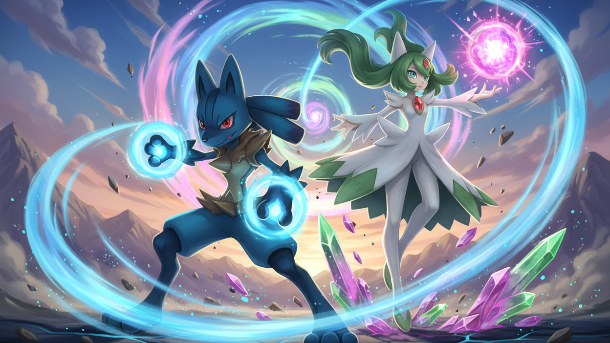 Pokemon lucario et gardevoir